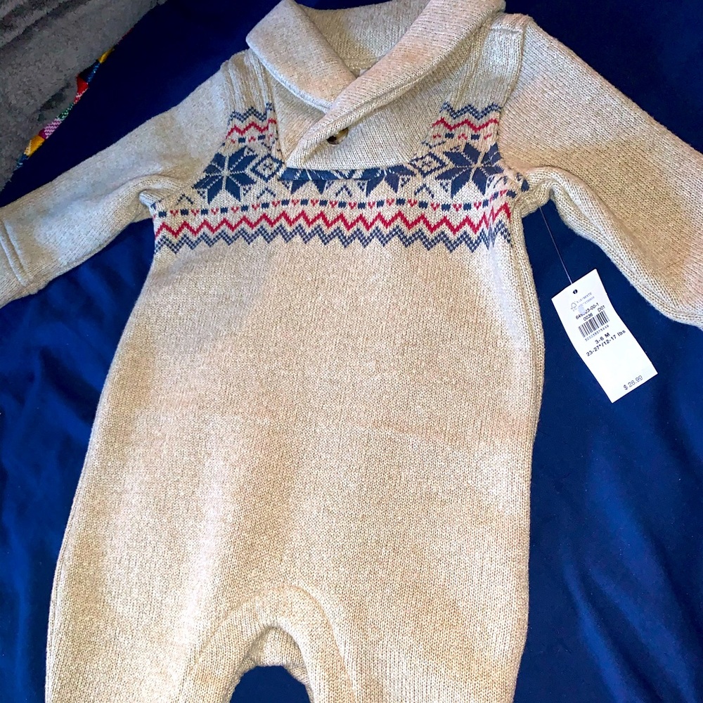 3-6 m baby Christmas onesie sweater